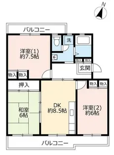 UR馬見南6丁目【0070304号室】の間取り