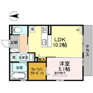エスポワールソプラ【1階】の間取り