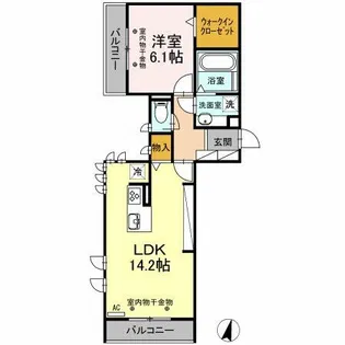 ルーチェ勝川【3階】の間取り