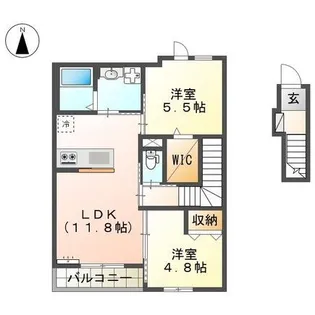 スプランドゥール【203号室】の間取り