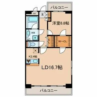 Enchante 泉【9階】の間取り