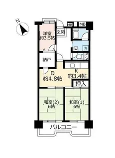 URポートアイランド【0560305号室】の間取り