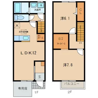 愛知県西尾市吉良町吉田石池【アパート】の間取り