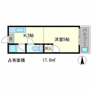 サニーコーポ岡崎【1階】の間取り