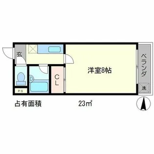 コスモハイツ河原町【2階】の間取り