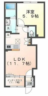 Grandeur Mihara (グランドゥール美原)【1階】の間取り