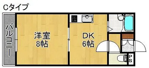 アーク住之江【3階】の間取り