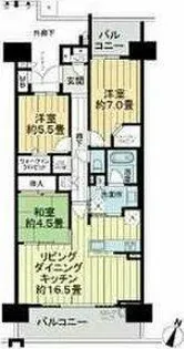 ライオンズ知立レジデンス【3号室】の間取り