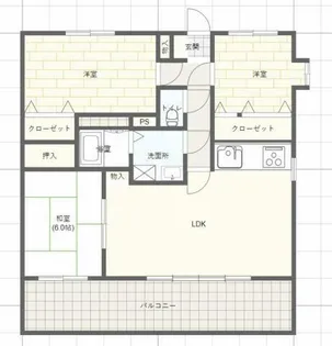 グランベール蒲田【3階】の間取り