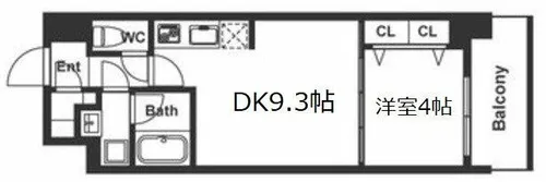 スプランディッド淀屋橋DUE【10階】の間取り