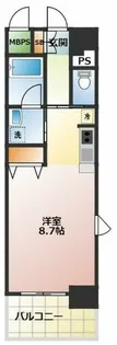 エルセレーノ石屋川【6階】の間取り