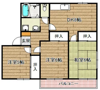 ハイツシグナスB棟【201号室】の間取り