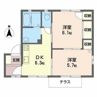 加東市松尾(フォーレス ひらつか)【1階】の間取り