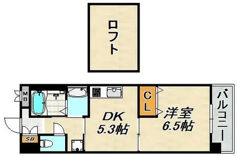 ウエストアヴェニュー【6階】の間取り