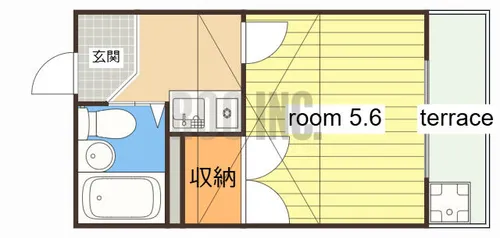 エージーコート【101号室】の間取り