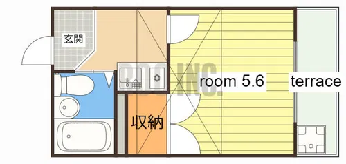 エージーコート【101号室】の間取り