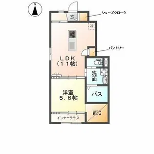 グランツ歌里【1階】の間取り