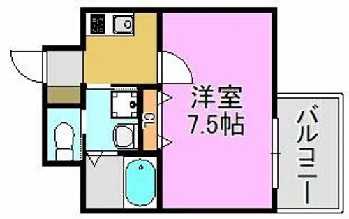 レーヴメゾン新神戸【7階】の間取り