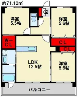 メディプラカーサ【13階】の間取り