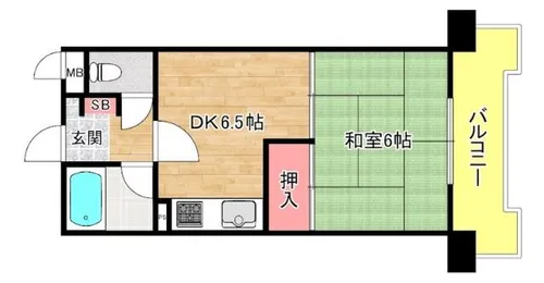 富士プラザⅡ中央【1105号室】の間取り