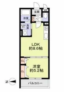 フォレストクリエオーレ金剛【1階】の間取り