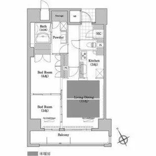 プライムメゾン高見【1階】の間取り