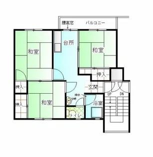 公社賃貸SMALIO 香里三井【2-410号室】の間取り