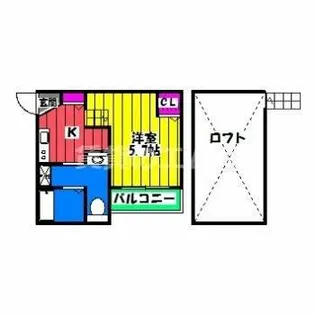 ラ・フォート那珂【203号室】の間取り