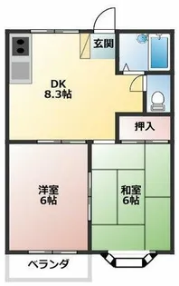 愛知県小牧市小木2丁目【アパート】の間取り
