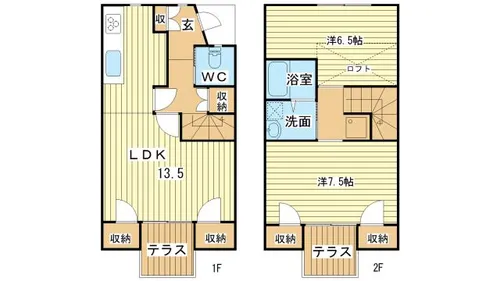 ビラージュ末広町【1階】の間取り