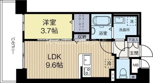 福岡県福岡市中央区天神3丁目【マンション】の間取り