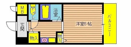 YKハイツ松の内【306号室】の間取り