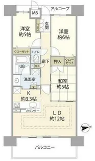 エスリード姫路【3階】の間取り