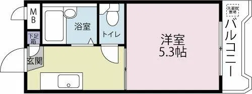 ユースハイツMD【5階】の間取り