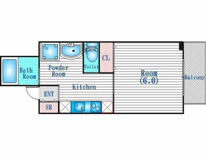 みおつくし堂島Ⅱ【2階】の間取り