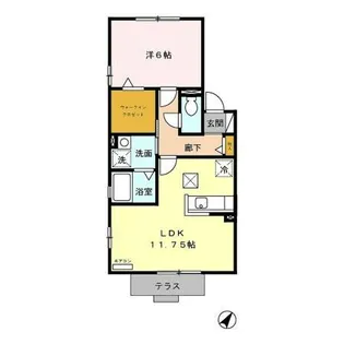 G FLAT 鳴海【1階】の間取り