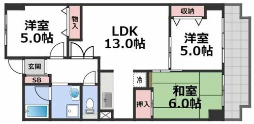 ISM 今里【5階】の間取り