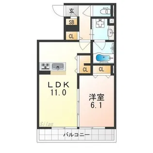 クレリアA棟【1階】の間取り
