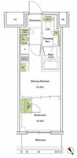 ザ・パークハビオ同心【4階】の間取り