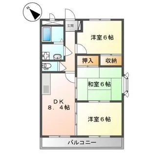 兵庫県加古川市加古川町友沢【マンション】の間取り