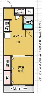 ハイライフ花中【4階】の間取り