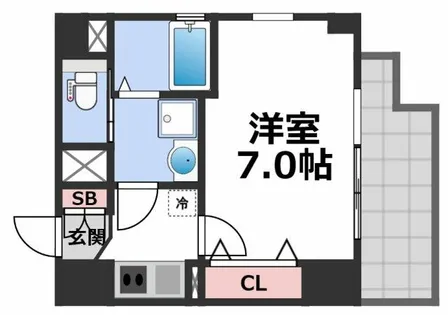 クレイドル四天王寺【11階】の間取り