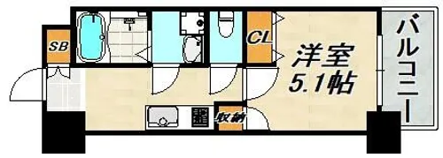 1Kの間取り画像