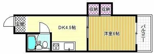 ビューハイム西村【1階】の間取り