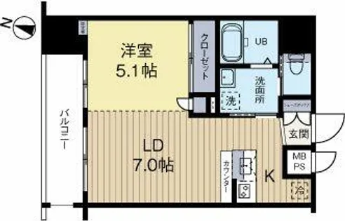 福岡県福岡市博多区博多駅前4丁目【マンション】の間取り