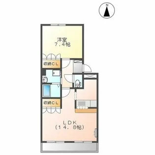 フローラルコート大高【202号室】の間取り