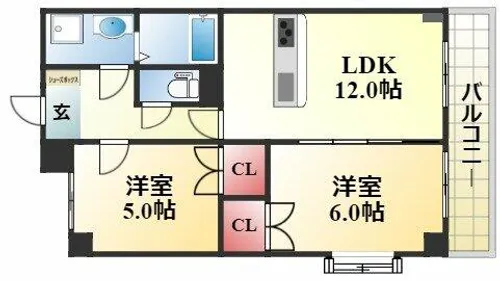 レジデンス調子山荘【101号室】の間取り