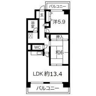 アビタ山本放出東【803M号室】の間取り