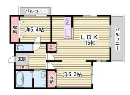 グラジオ元町プレミアム【2階】の間取り