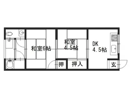 ハイム豊【1階】の間取り